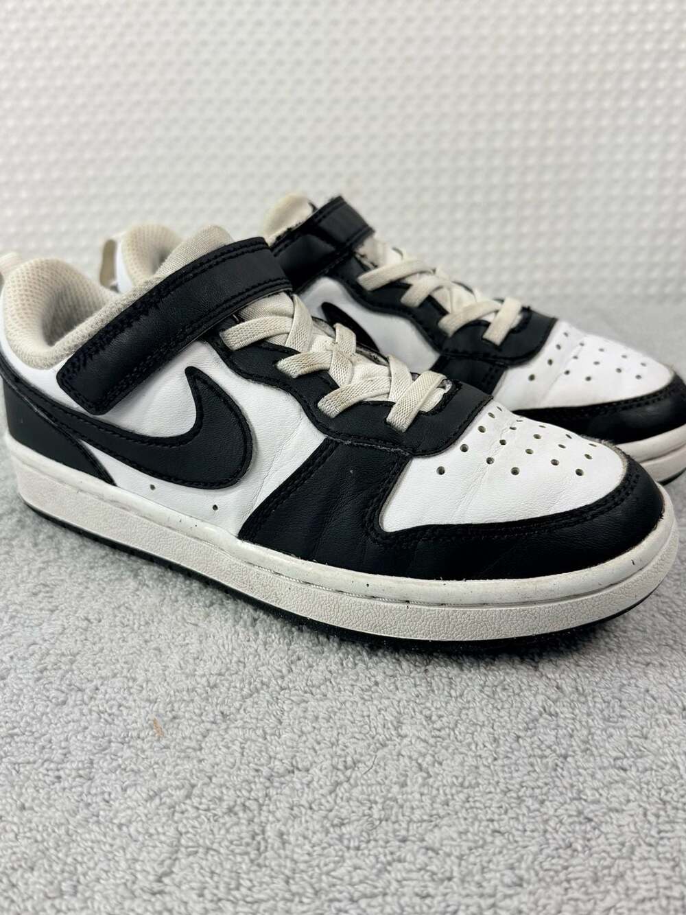 Nike Court Borough Low Recraft Size 13C Black White Sneakers
